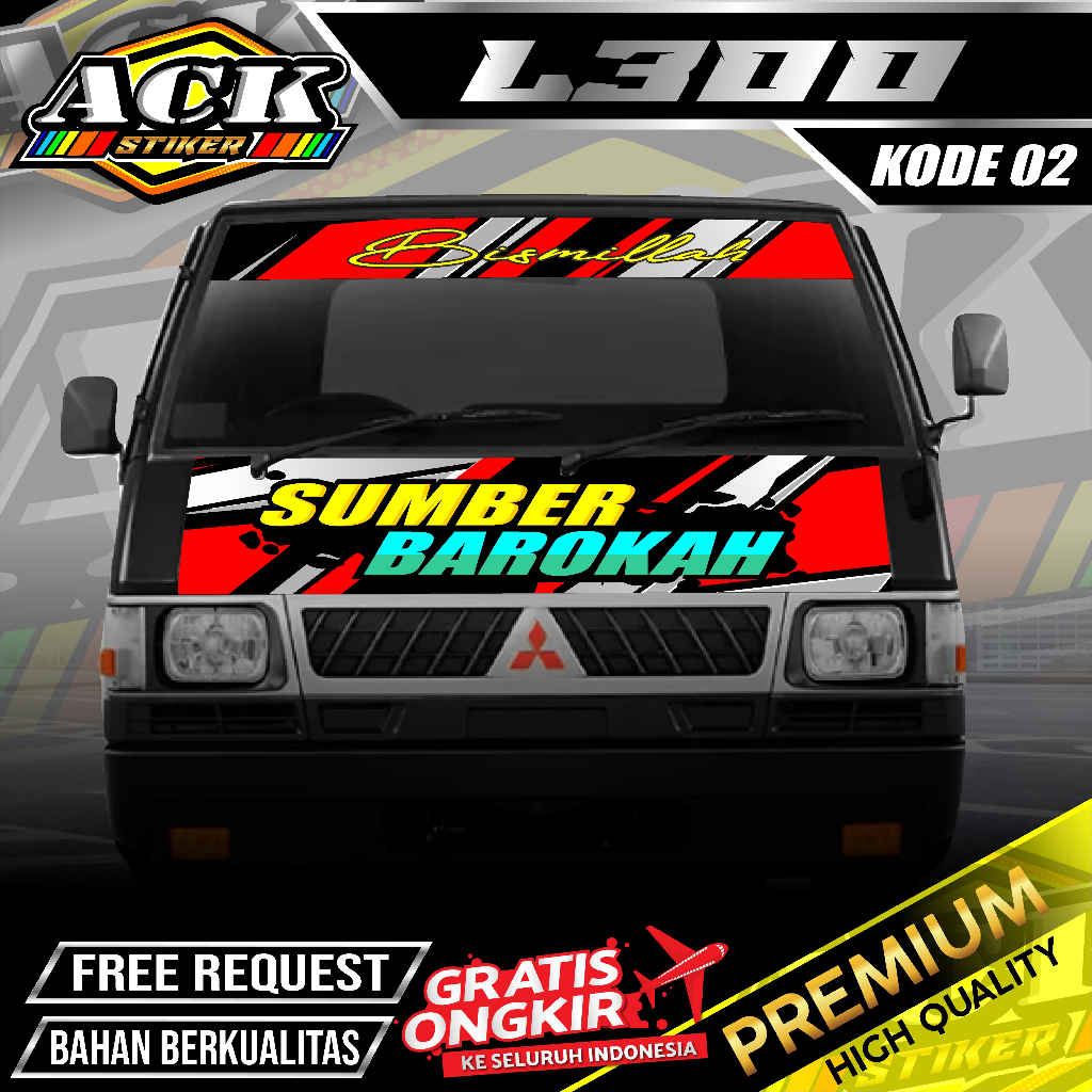 STIKER DECAL KABIN DEPAN L300 PICK UP / Stiker Kabin L300 KODE ACK 02