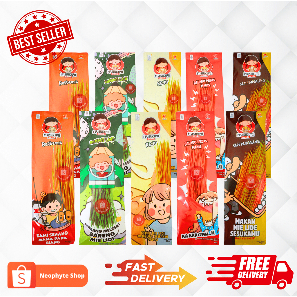 Mie Lidi Nusikimi Per Pcs /mie lidi nusikimi/mie lidi/mie lidi aneka rasa/mie lidi viral tiktok/nusi