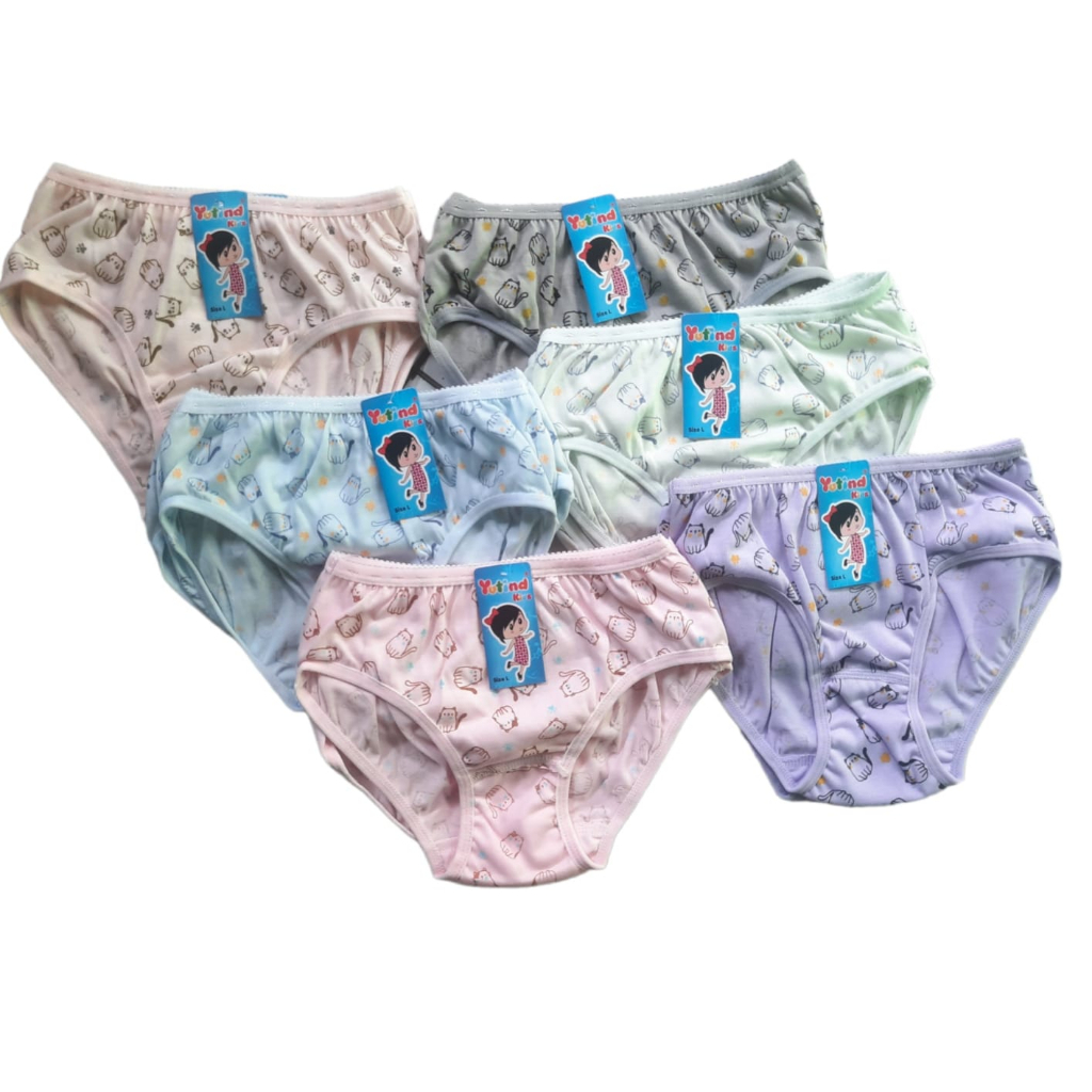 6 Pcs - CD anak perempuan Yutind kids 1184 Celana dalam anak