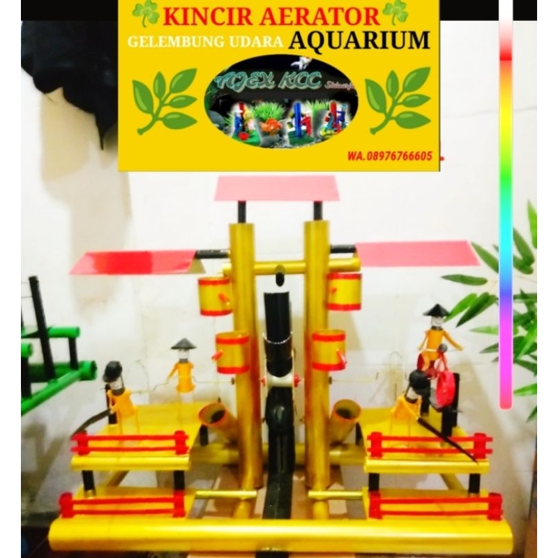 KINCIR AIR HIASAN KOLAM IKAN