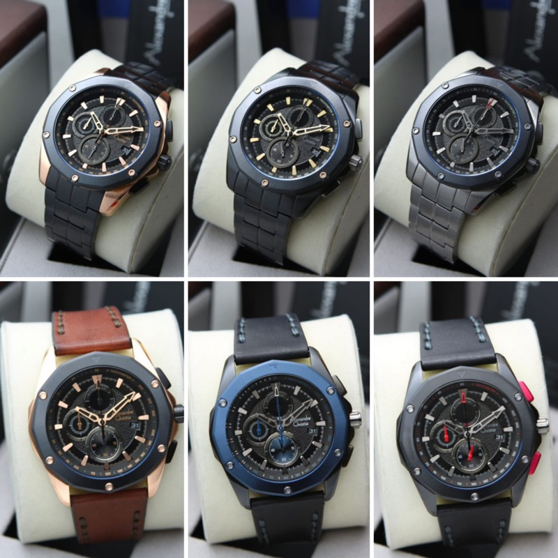JAM TANGAN PRIA ALEXANDRE CHRISTIE AC 6663/AC6663 CRONOGRAPH ORIGINAL