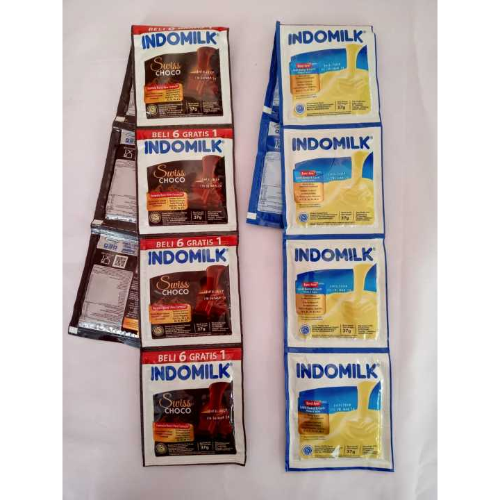 

Indomilk Kental Manis (Sachet 37gr) Isi 6 Sachet / Susu Kental Manis Indomilk Coklat Plain