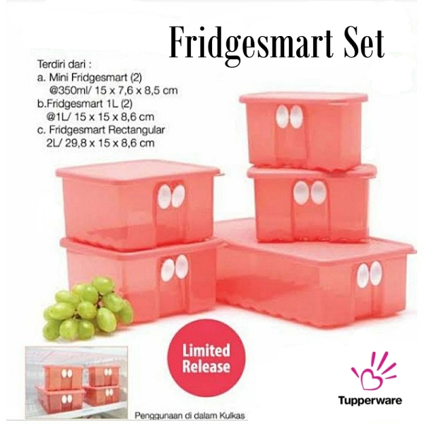 TUPPERWARE FRIDGESMART SET 5pc Wadah Tupperware