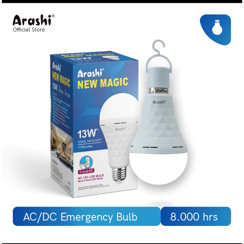 Lampu Emergency Arashi Magic 13w