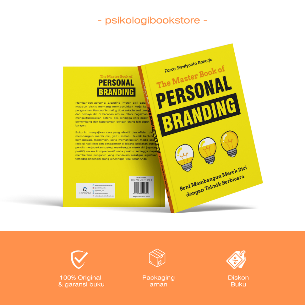 Buku The Master Book Of Personal Branding: Seni Membangun Merek Diri Dengan Teknik Berbicara