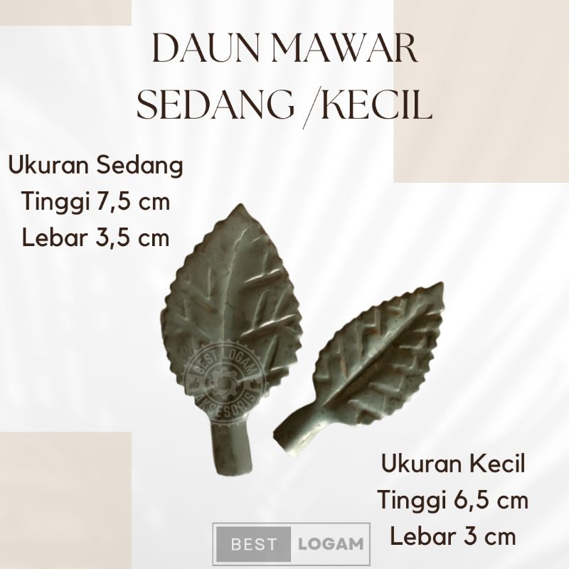 Daun mawar besi plat aksesoris dan ornamen pagar tralis