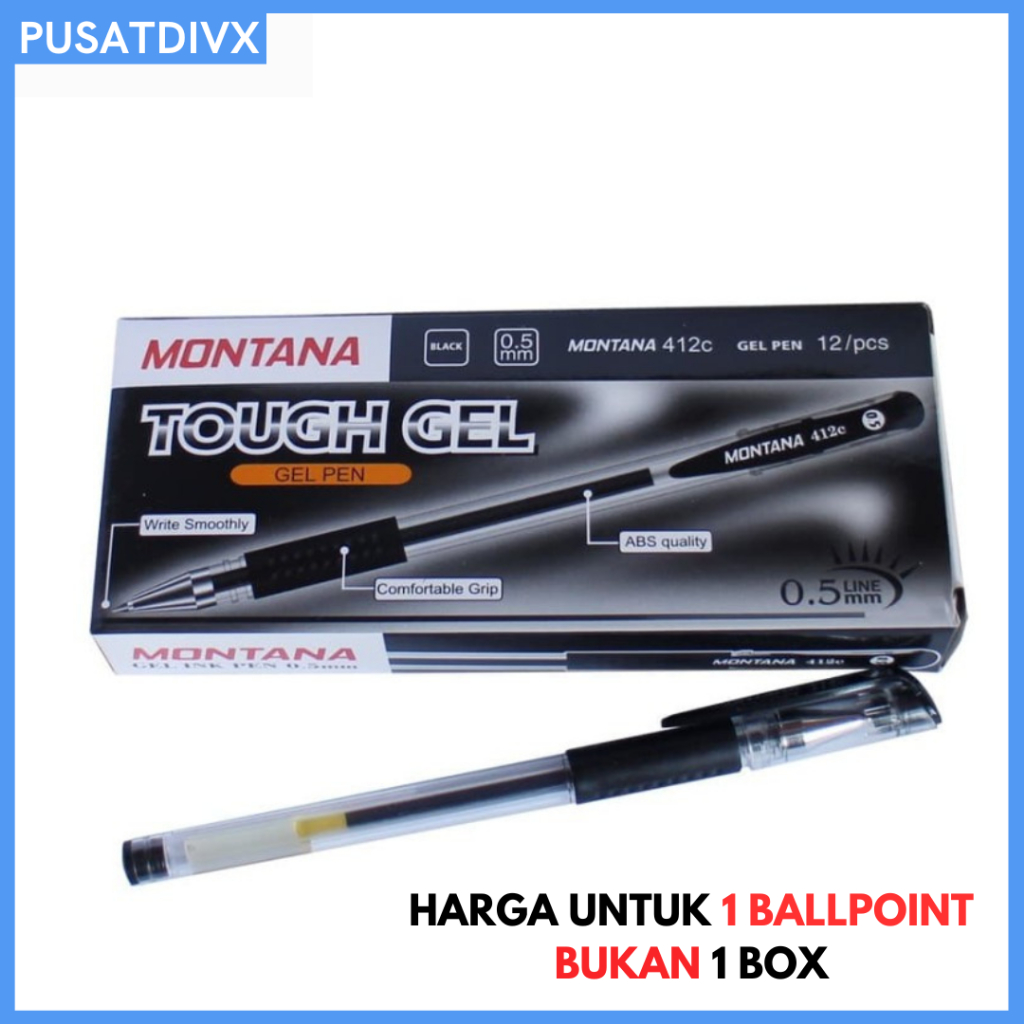 

MONTANA BALLPOINT GEL 412 C PULPEN KERJA SEKOLAH BERKUALITAS