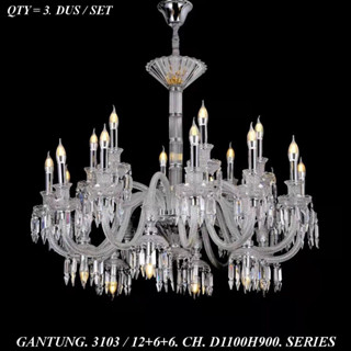 Lampu Gantung Lilin Kristal Chandelier 3103