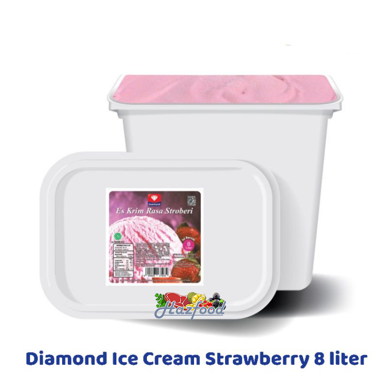 

Ice Cream Diamond 8 liter Rasa Strawberry I ES KRIM DIAMOND STRAWBERRY