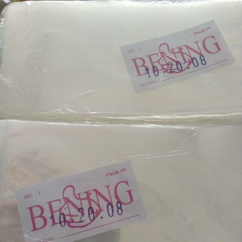 Plastik PP tebal 08 ukuran 10x20