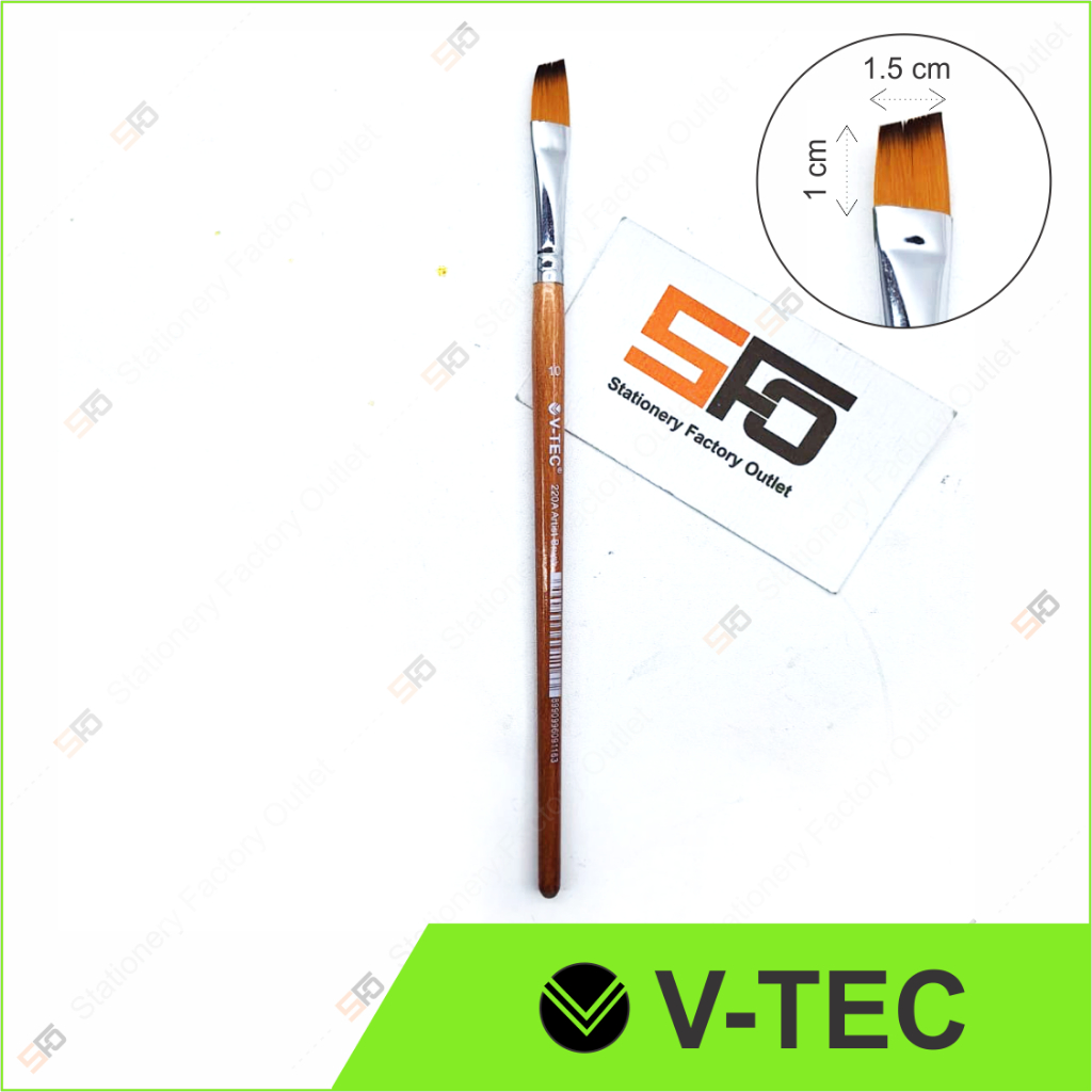 

Kuas Lukis Angular V-Tec 220A Satuan - Agular Paint Brush No. 10