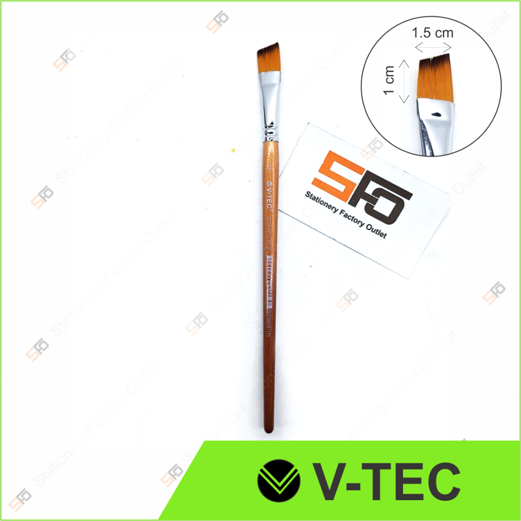 

Kuas Lukis Angular V-Tec 220A Satuan - Agular Paint Brush No. 12