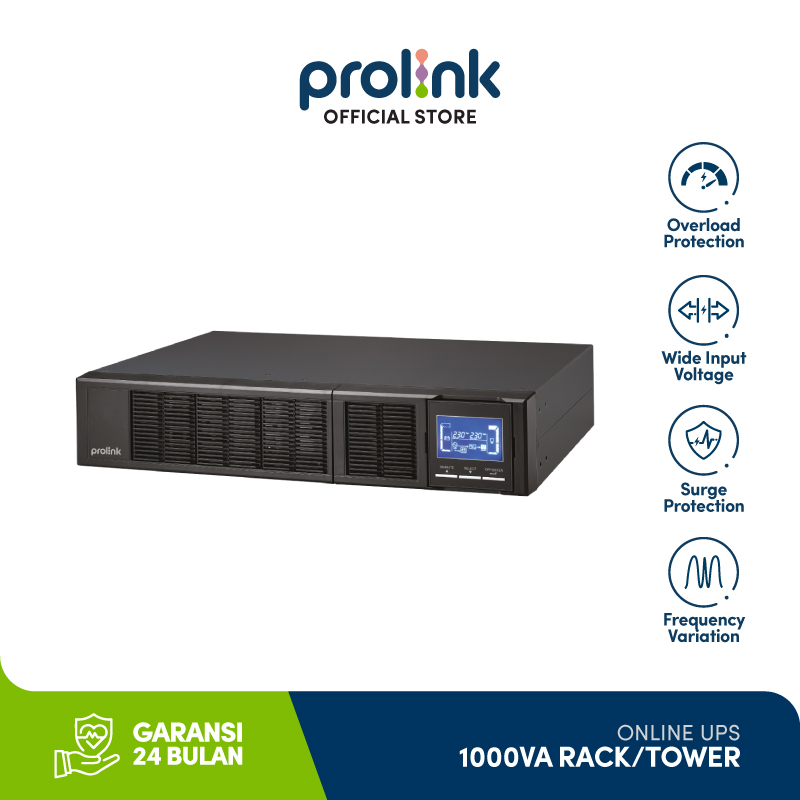 Prolink Rackmount 1KVAOnline UPS l Pure Sinewave l Power backup System l Universal output Profession