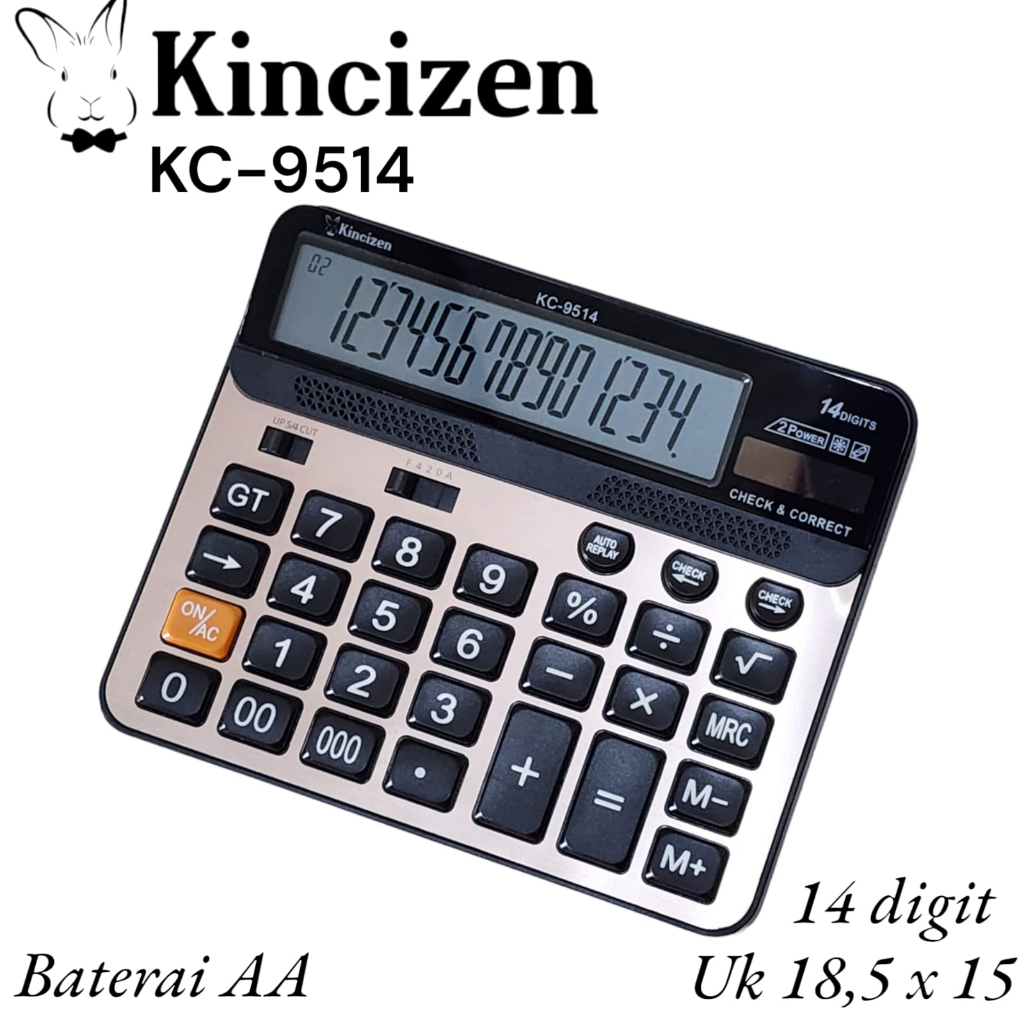 

KINCIZEN KALKULATOR DAGANG KC 9514 KC-9514 KALKULATOR DAGANG BESAR SUPER ENAK 2 POWER CALCULATOR MURAH BESAR 14 DIGIT