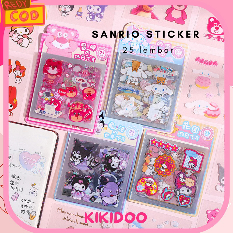 

Kikidoo 25pcs Sticker Sanrio Aesthetic DIY diary book /Tumbler Sticker /Laptop Deco sticker