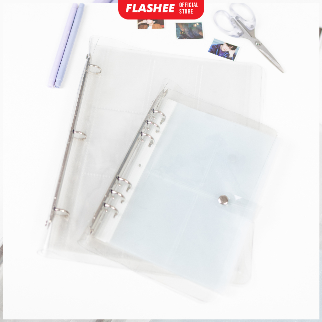 

Adn Flashee Binder PC Kpop Cello Binder Transparan A4 3 ring A5 6 ring A6 6 ring untuk Binder