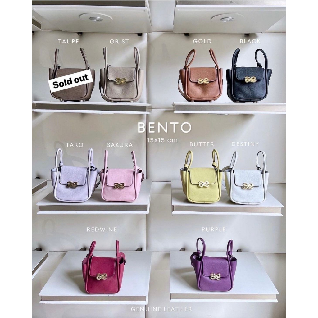 [READY STOCK] BENTO BAG TOGO KULIT JERUK PU GENUINE COW LEATHER KULIT SINTETIS ASLI SAPI ORIGINAL BO