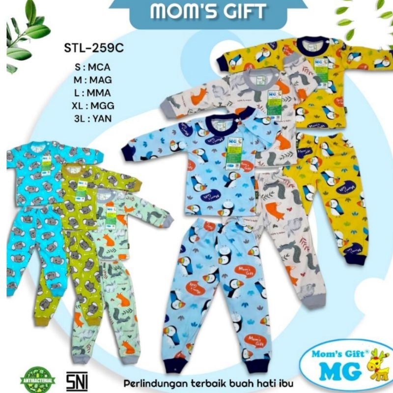 Moms Gift - Setelan Baju Bayi Tangan Panjang SNI 0-5 tahun Stelan Piyama Baju Tidur Anak