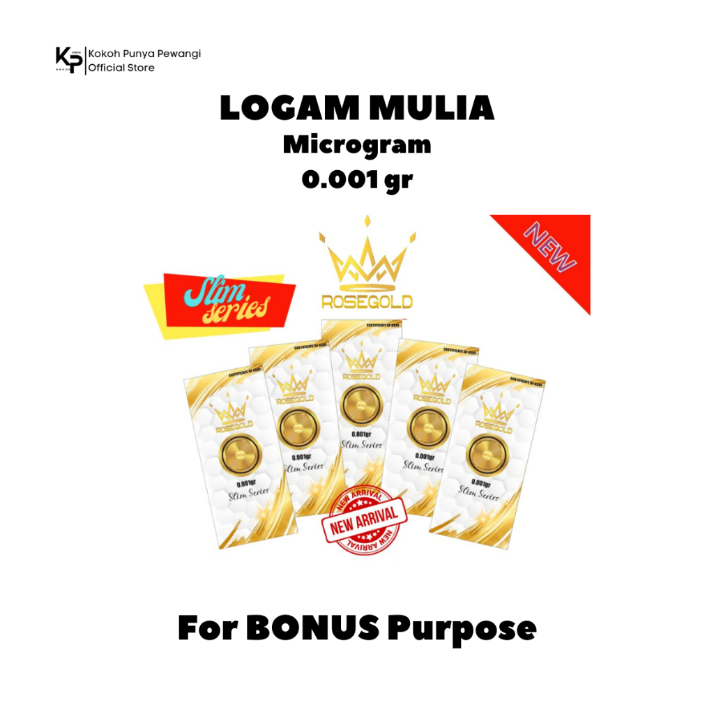 Logam Mulia Rosegold Microgram 0.001gr 12 Karat Emas