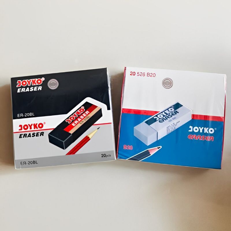 

penghapus joyko B20 putih hitam 1 pack isi 20