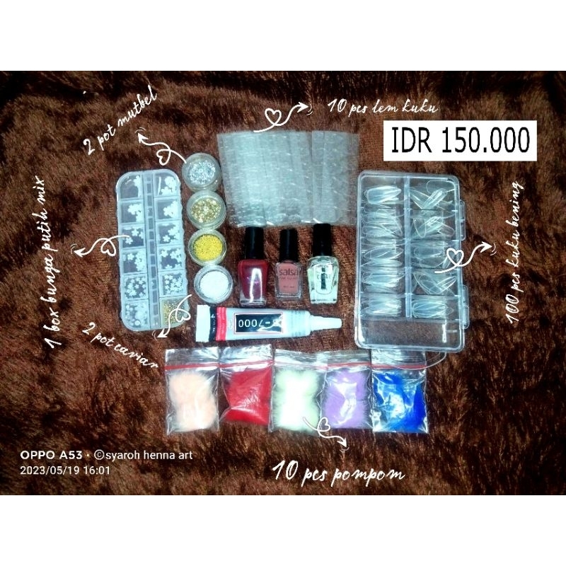 Paket hemat nail art lengkap