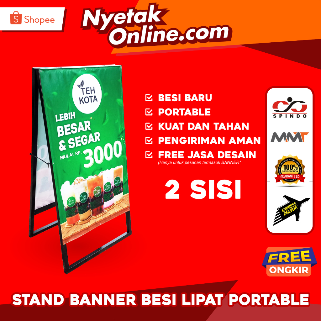 Stand Banner Rangka BESI HOLLOW TEBAL