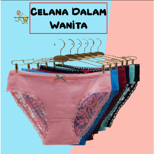 Master Belanja  Celana Dalam Brief Wanita Transparan Seamless Sexy Lace Celana Dalam - 100563