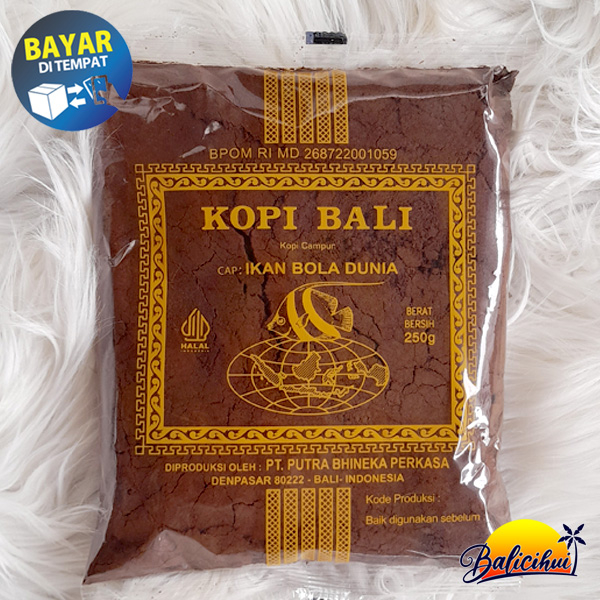 

BALICIHUI Kopi Bali Cap IKAN BOLA DUNIA 200gr