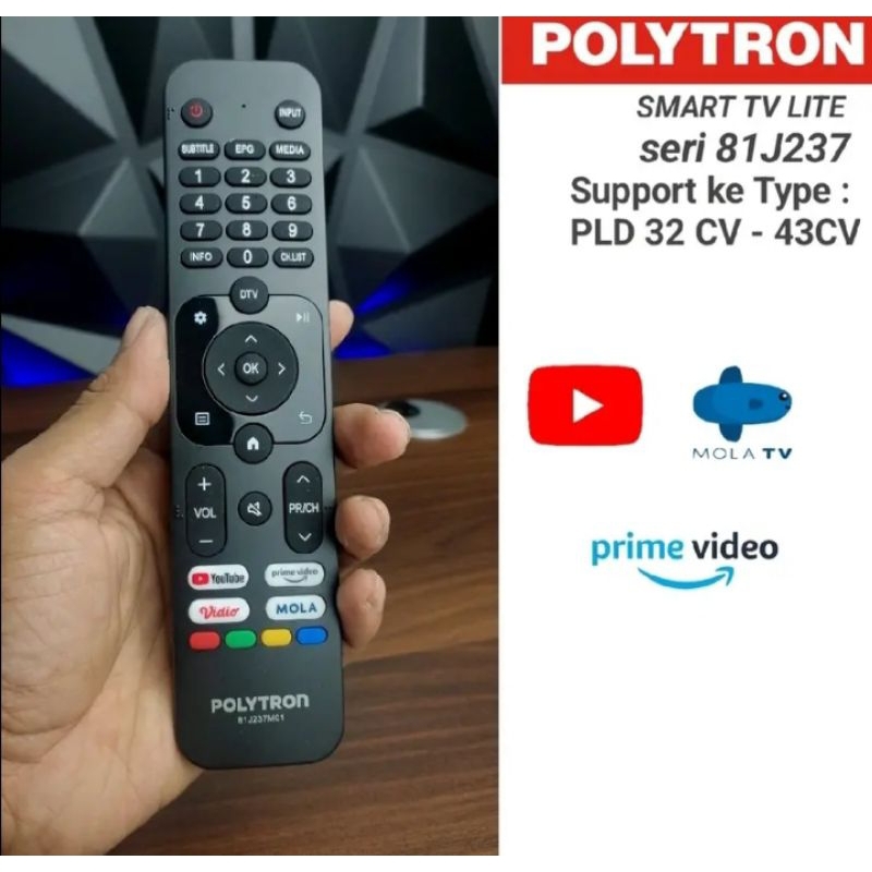 REMOTE CONTROL LED TV SMART POLYTRON PLD24CV1869 PLD32CV1869 PLD 32CV1869 ORIGINAL