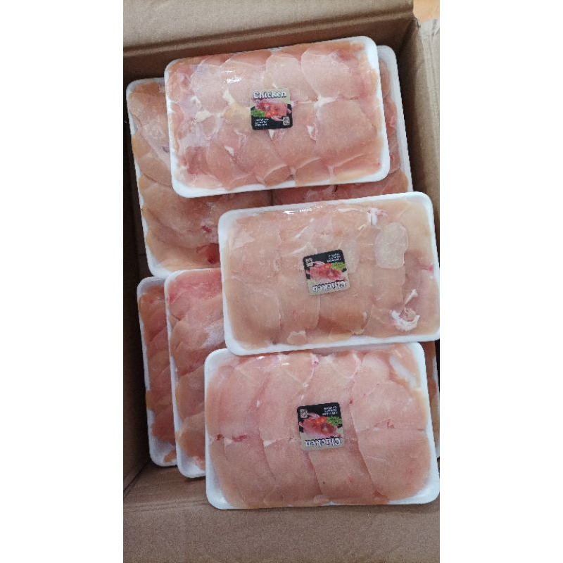 

Daging Dada ayam slice bonless 500gr tanpa tulang slice tipis