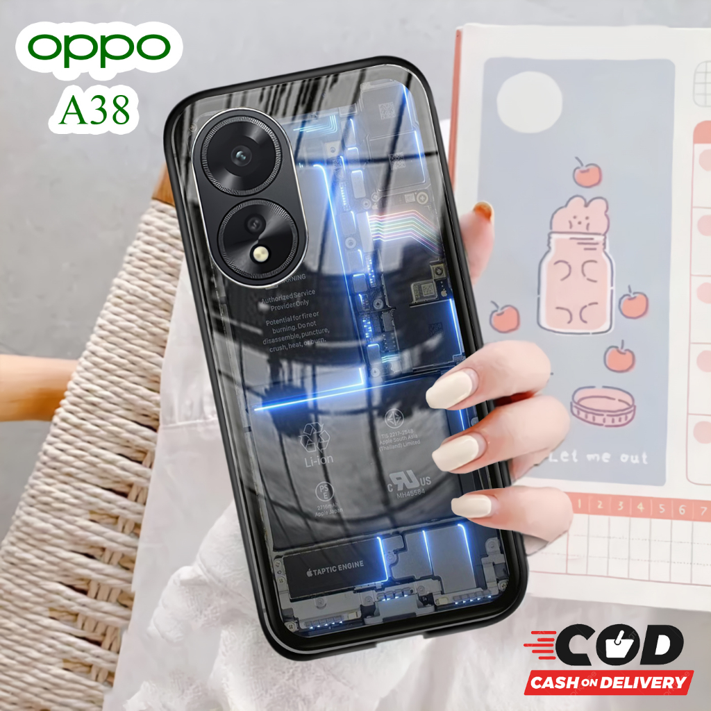 Softcase Glass Kaca OPPO A38 [ S15 ].