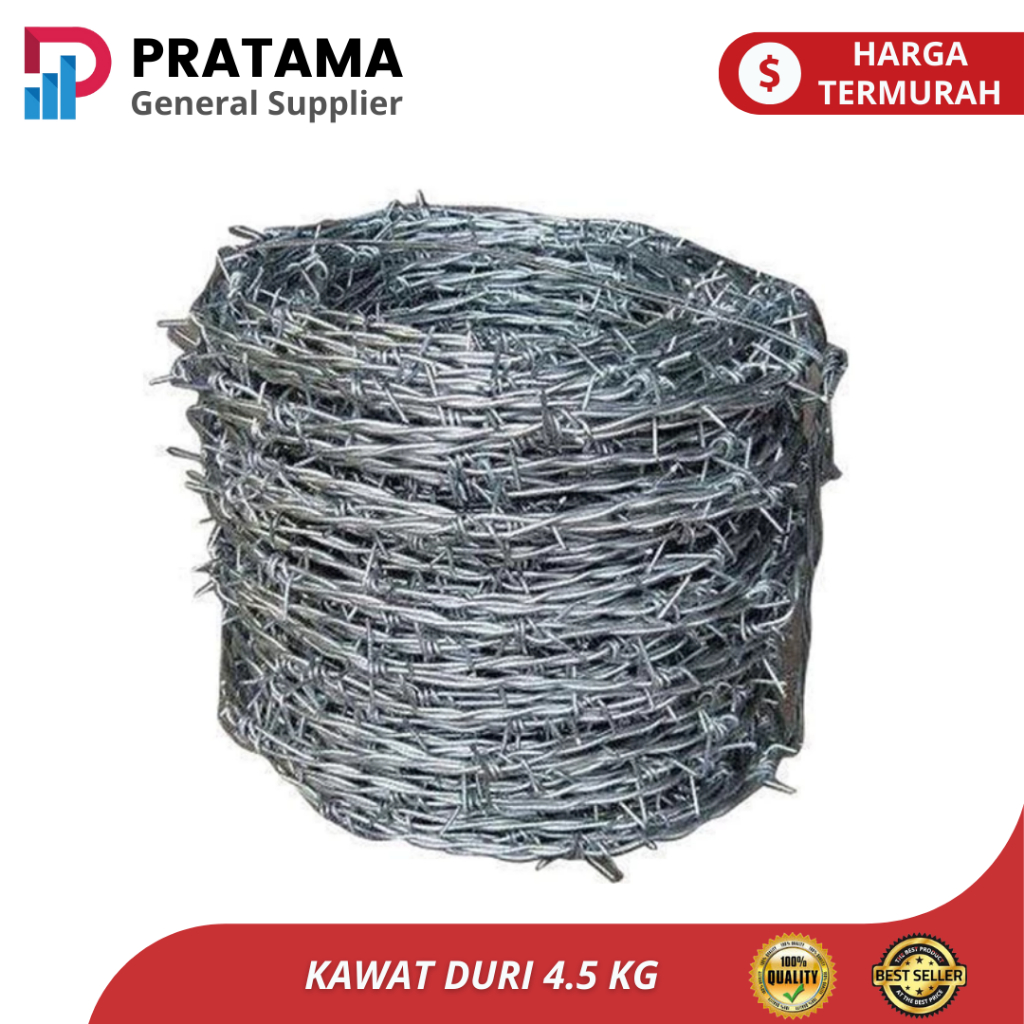 kawat duri kawat pagar Kawat Berduri galvanis 4.5kg BWG 14 / surabaya
