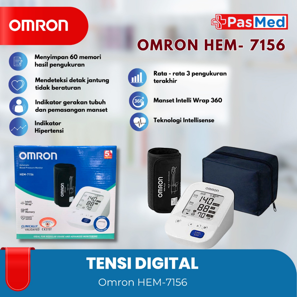 PASMED | OMRON Tensi Omron HEM -7156/ Alat Ukur Tekanan Darah