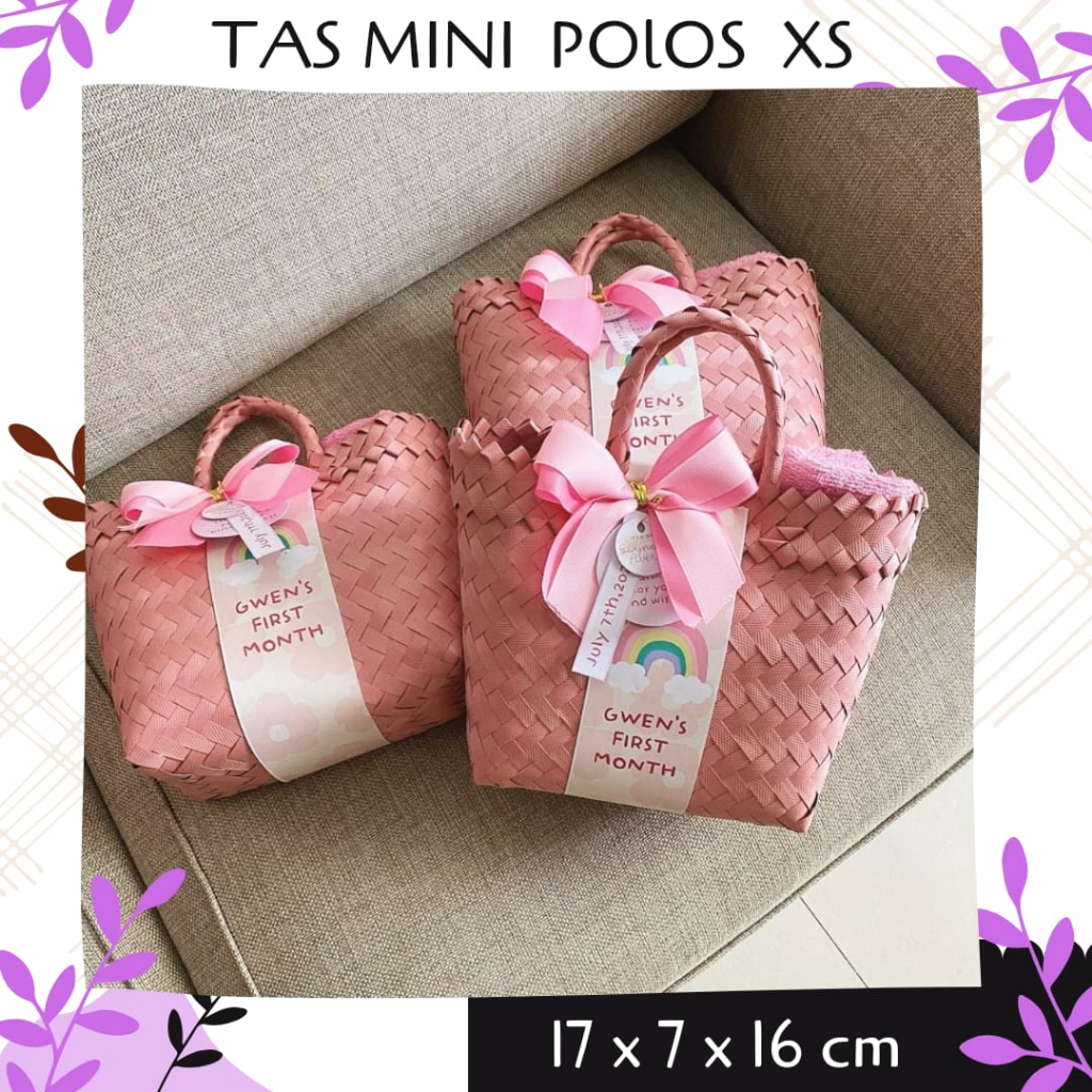 

Tas Anyaman Mini Polos / Tas Souvenir / Hampers Bag