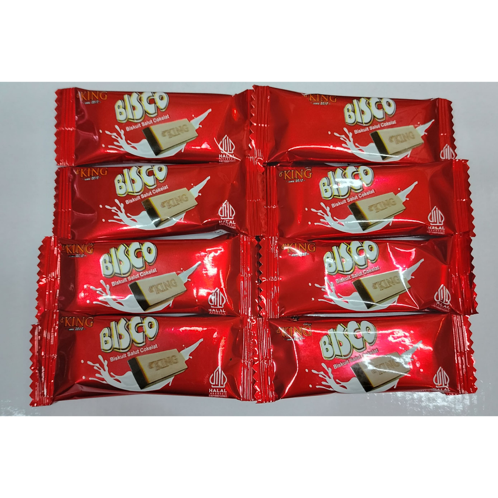 

Cokelat Batangan Bisco Biskuit Salut Coklat d'King 1 Pack isi 20pcs