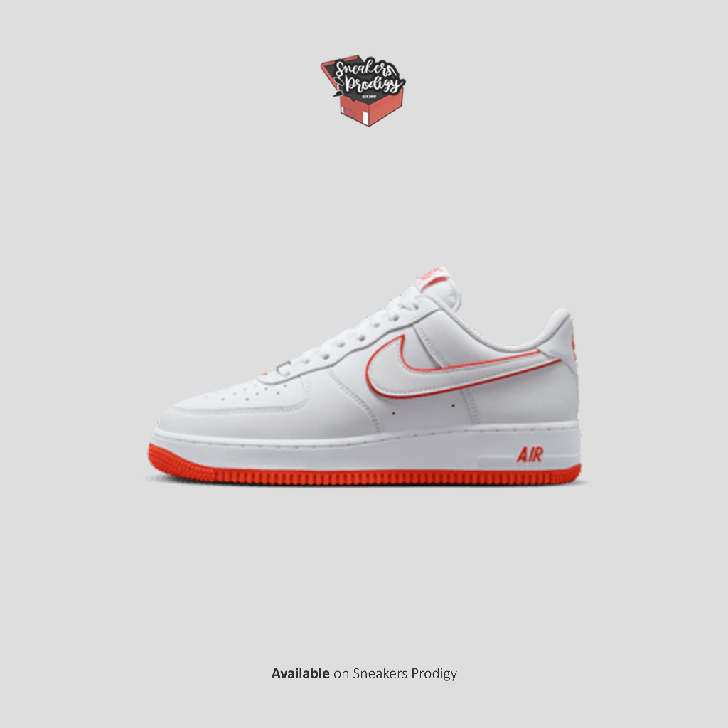 Nike Air Force 1 '07 White Picante Red Original Resmi