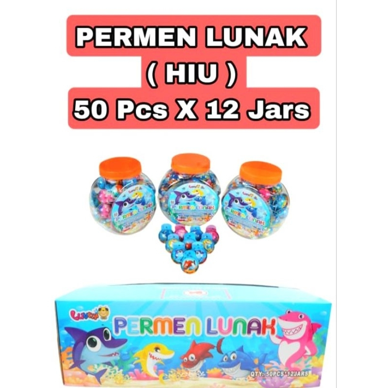 

Permen Cemilan Snack Ikan Hiu Baby Shark Lunak Toples (isi 50 pcs)