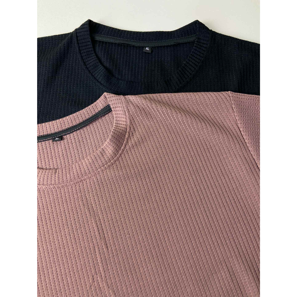 KAOS FASHION KOREA PRIA KERAH VNECK WAFFLE KEREN BAGUS DAN PREMIUM