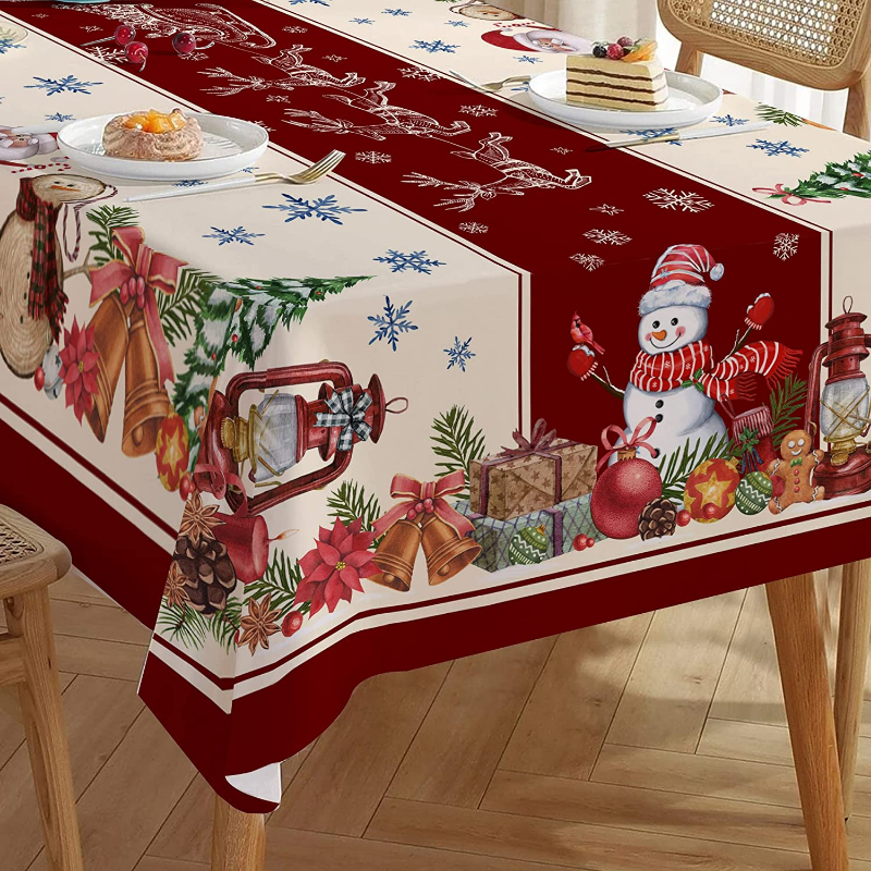 Taplak Meja Natal 150 x 180cm -Taplak Meja Motif Natal-Taplak Murah-Taplak Meja Makan/Meja Tamu