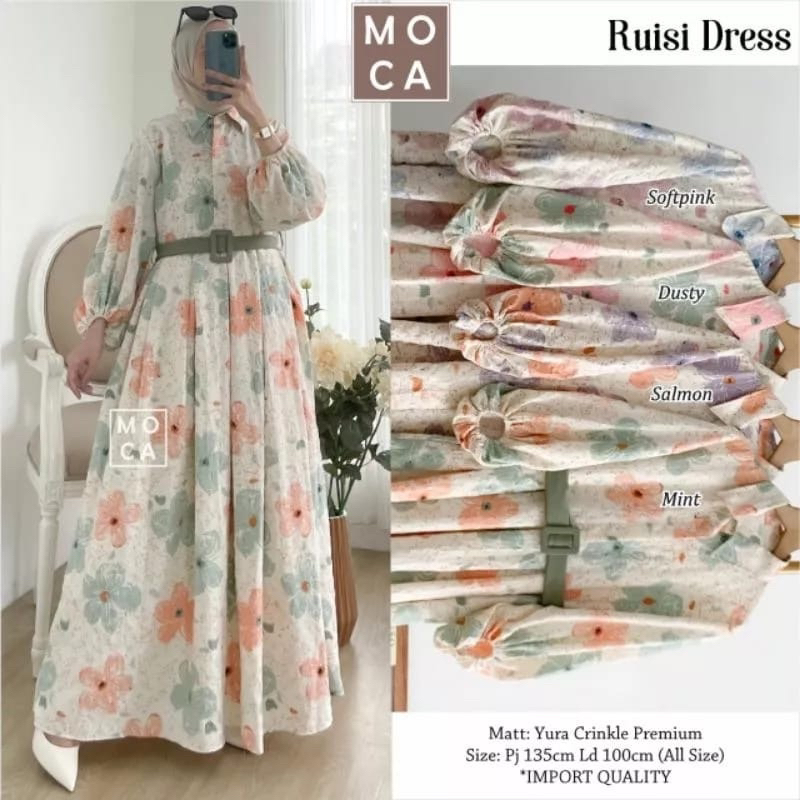 GAMIS TERBARU FAIRA CRINKEL MOTIF BUNGA-BUNGA//GAMIS TERBARU/DRES TERBARU/GAMIS JUMBO/DRES JUMBO/GAM