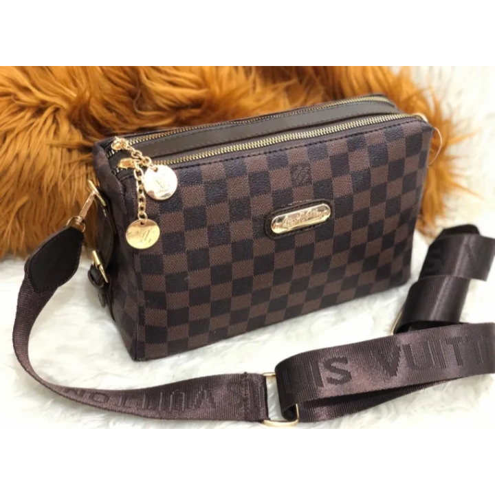 tas slempang wanita lv/tas wanita 2 ruang/tas slinbag wanita kekinian/tas wanita terlaris