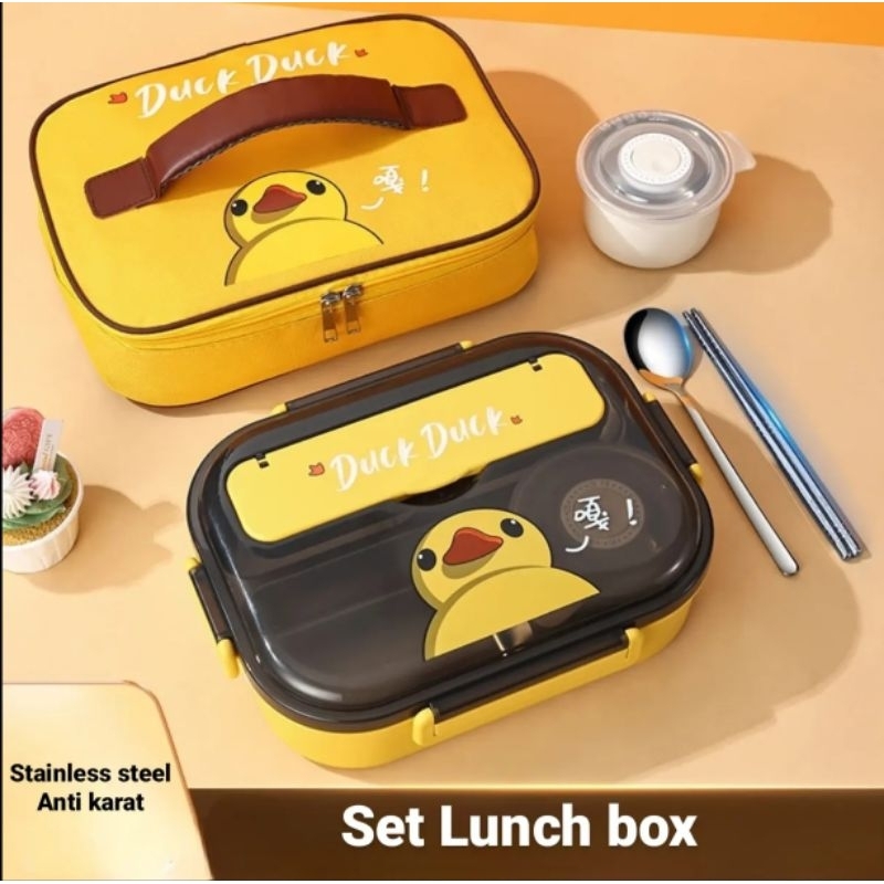kotak makan/lunch box / lunch box stainless steel / set kotak makan stainlees steel