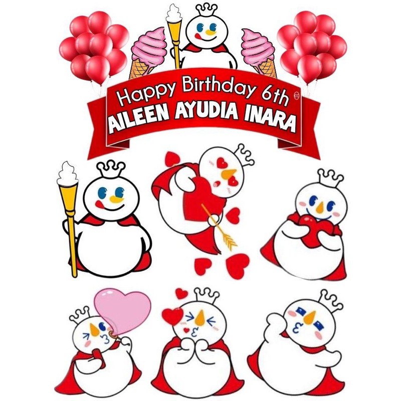 (PRODUK PALING LARISSS) Perlengkapan dekorasi kue topper kue ulang tahun tema MIXUE