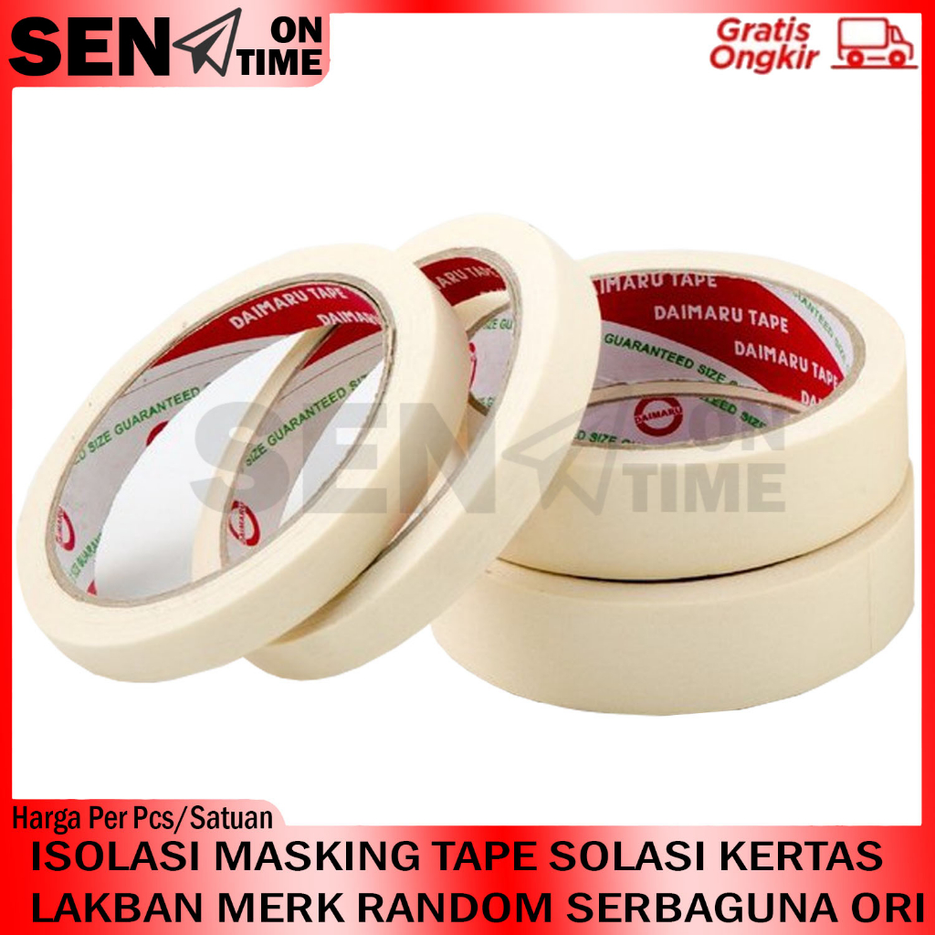 

Isolasi Masking Tape Solasi Kertas Selotape Lakban Selotip Rolltape Pajero Selotipe Robek Krep Selasiban Solasiban Solatip DuctTape Perekat Lem Lim