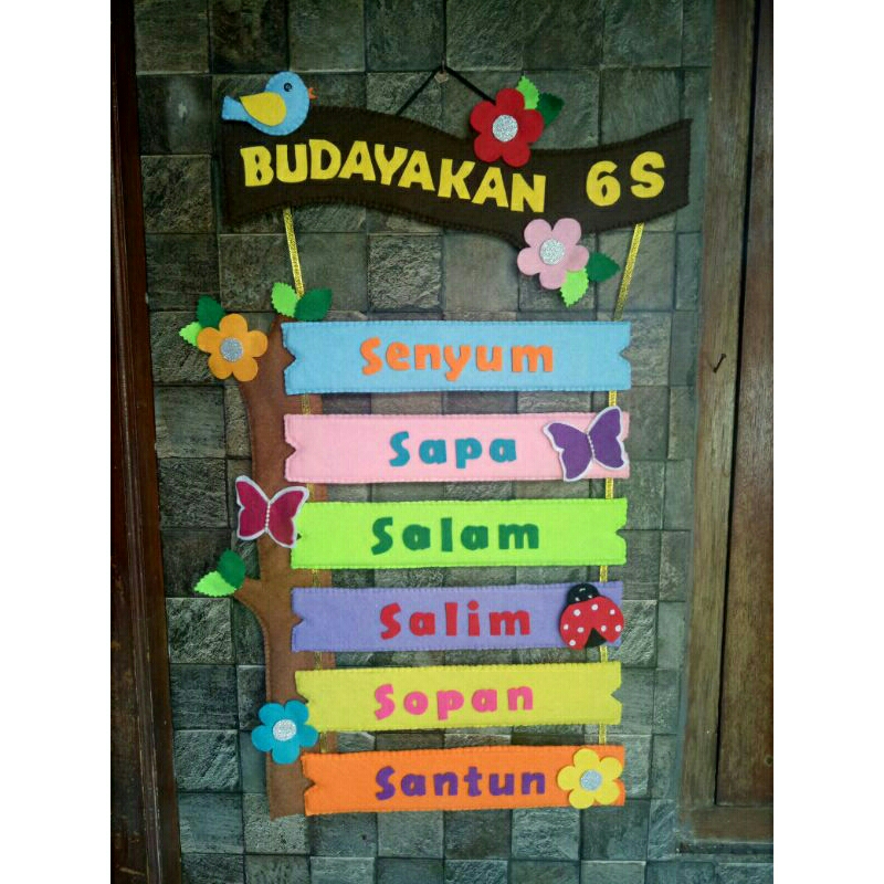 budayakan 6S hiasan dinding