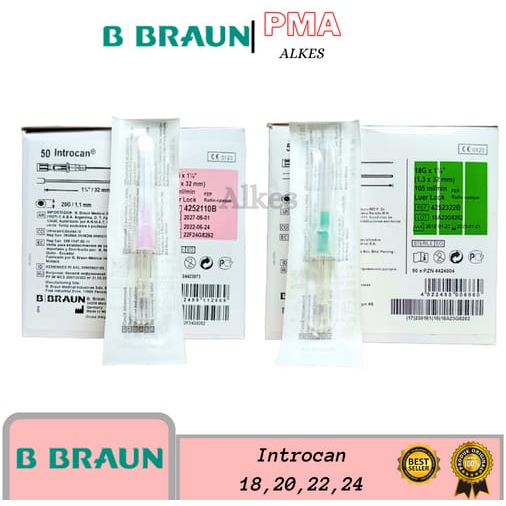 Introcan B Braun No 18/20/22/24 Harga/Pcs