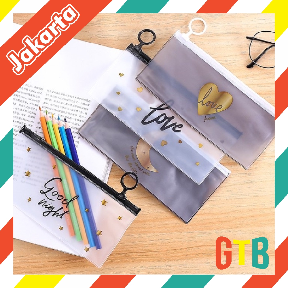 

❤️GTB❤️ Tempat Pensil Pulpen Transparan Ziplock Karakter Serbaguna Pouch Zip Lock Penyimpanan Kosmetik Pouch Zipper Pencil Case Tempat Penyimpanan Alat Tulis Murah R444 R799