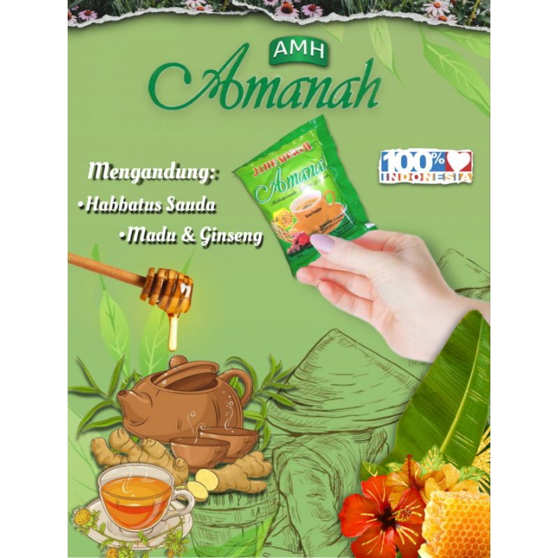 

Jamu Jahe Merah Amanah Sachet instant-20gr