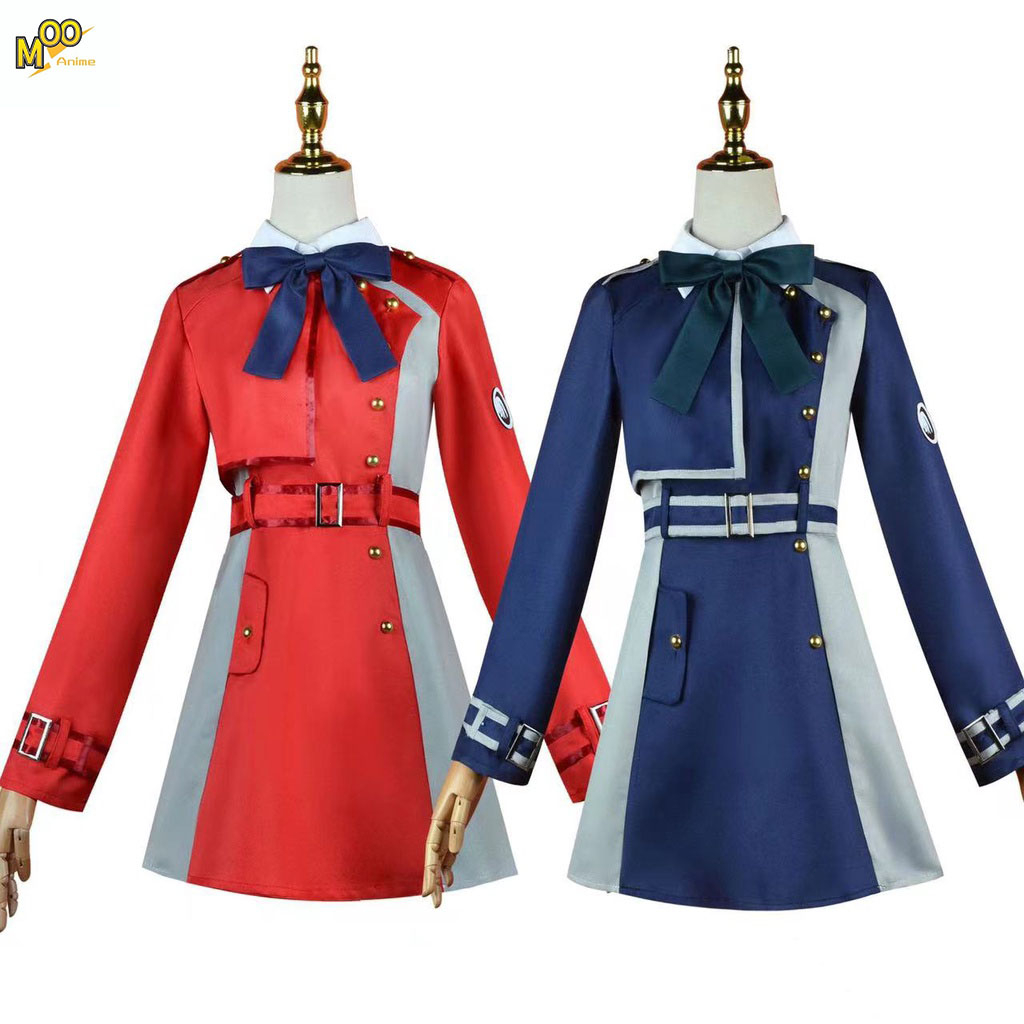 Anime Lycoris Recoil Cosplay Costume Nishikigi Chisato and Inoue Takina Cosplay Set and wig