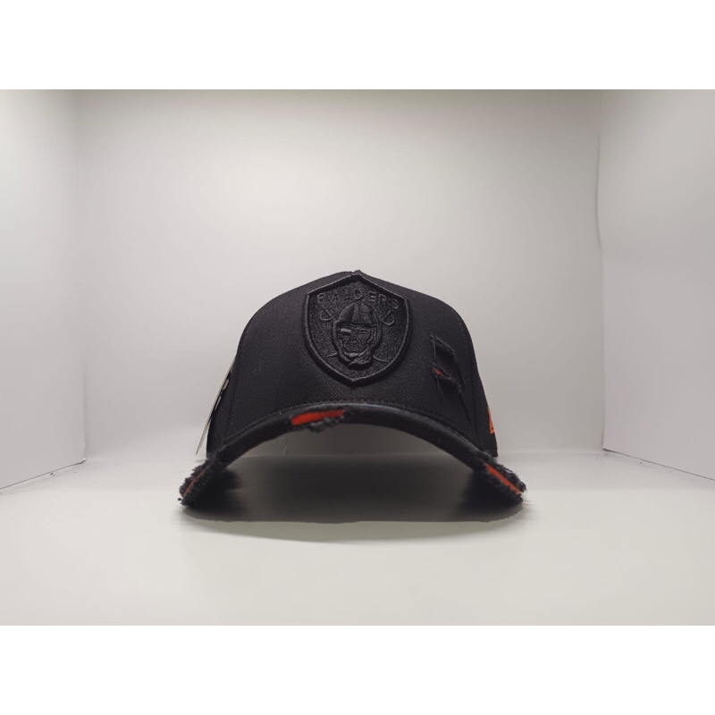 Damage Raiders Hitam Bahan Hitam Topi Premium Pria Wanita